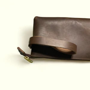Handcrafted Oil Tanned Leather Wristlet