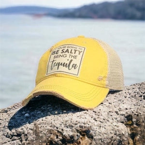 "If You're Going To Be Salty Bring" Distressed Trucker Cap