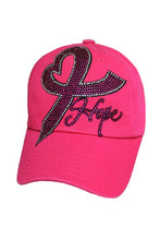 Load image into Gallery viewer, Pink Cancer Heart Hope Rhinestone Cap