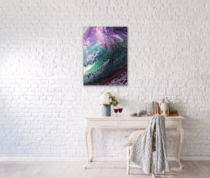 Galaxy Tidal Waves Abstract Art Pouring Painting