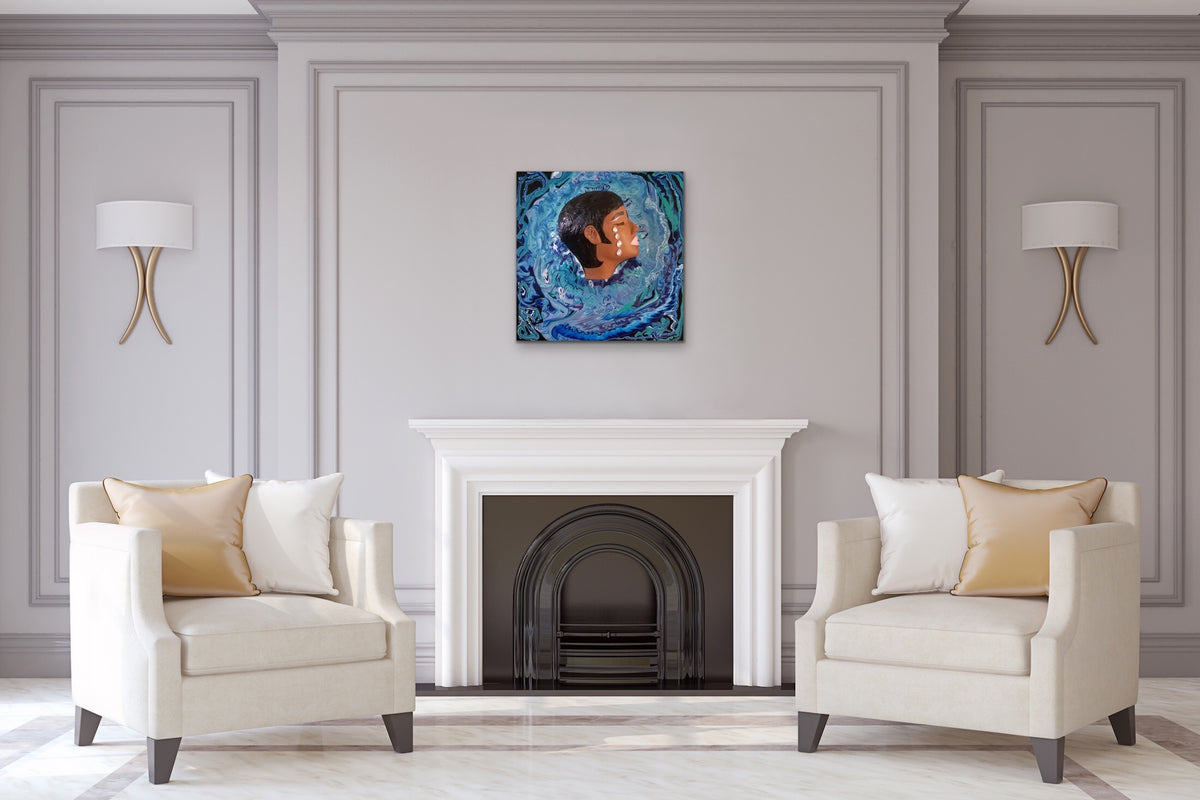 Head Above Water Original Black Art