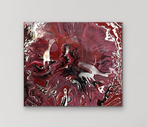 Push Through Sci-fi 3D Acrylic Pouring Painting.