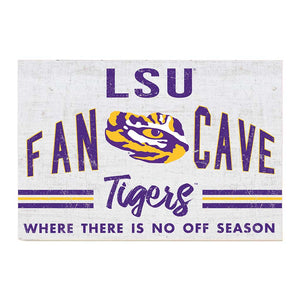 24x34 Retro Fan Cave Sign LSU Fighting Tigers