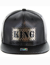 Load image into Gallery viewer, "King" Metal Patch Snapback Cap