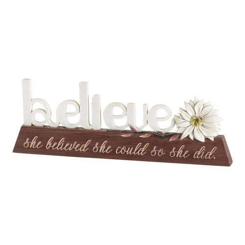 She Believed She Could Word Figurine