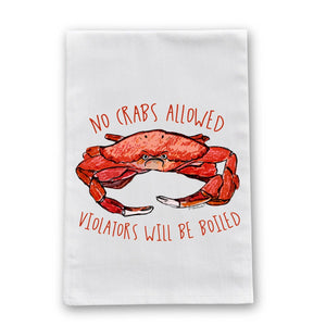 No Crabs Dish Towel