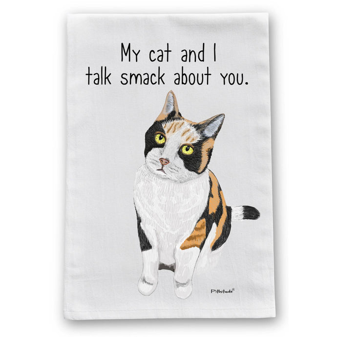 Calico Cat Talk Smack Tea Towel