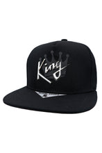 Load image into Gallery viewer, King Crown Snap Back Cap - Black
