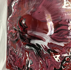 Push Through Sci-fi 3D Acrylic Pouring Painting.