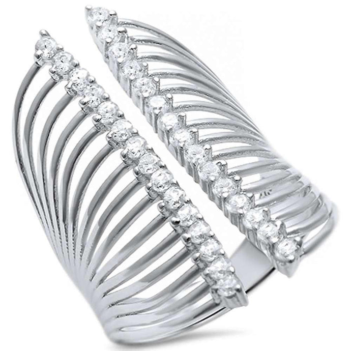Modern Cubic Zirconia Fashion .925 Sterling Silver Ring