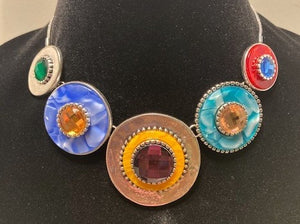Multi Color Crystal Necklace set.