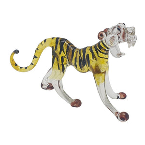 Hand Blown Glass Tiger Sculpture