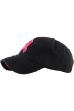 Load image into Gallery viewer, breast cancer pink ribbon cap