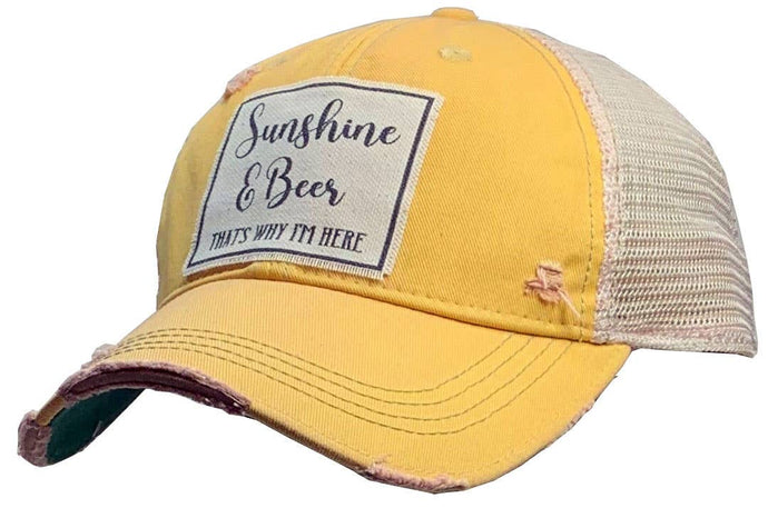 Sunshine & Beer That's Why I'm Here Trucker Hat Baseball