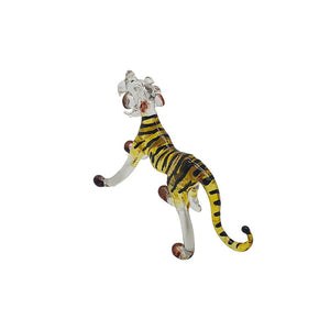 Hand Blown Glass Tiger Sculpture